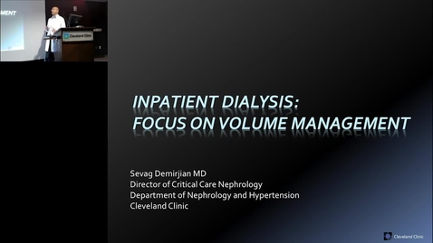 Thumbnail for Inpatient Dialysis: Focus on Volume Management