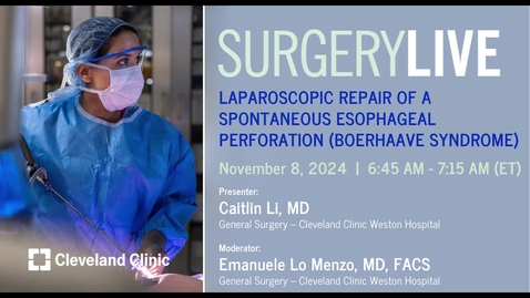 Thumbnail for Surgery Live - Nov. 8, 2024