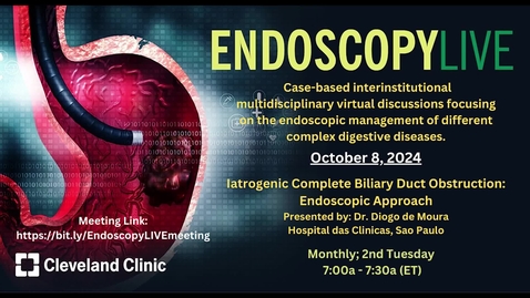 Thumbnail for EndoscopyLIVE - October 8, 2024