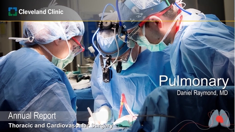 Thumbnail for Pulmonary Surgery: 2019 Outcomes