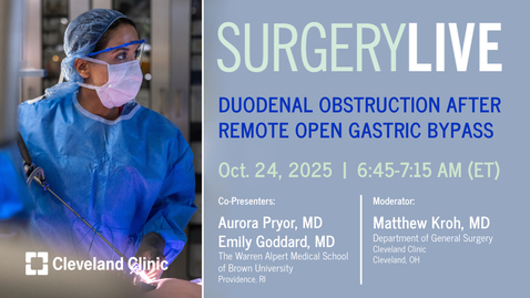 Thumbnail for Surgery Live - Oct. 24, 2025