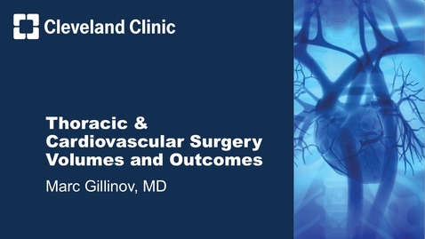 Thumbnail for Thoracic &amp; Cardiovascular Surgery Volumes and Outcomes