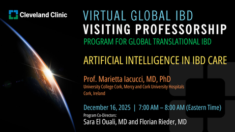 Thumbnail for Virtual Global IBD Visiting Professorship - Dec. 16, 2025