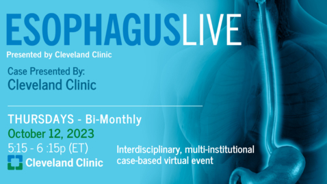 Thumbnail for Esophagus Live - Oct. 12, 2023