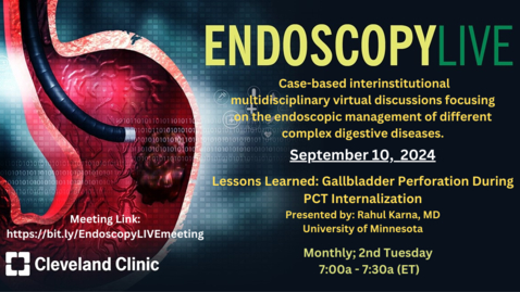 Thumbnail for EndoscopyLIVE - Sept. 10, 2024