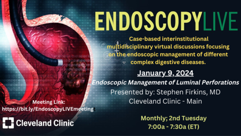Thumbnail for EndoscopyLIVE - Jan. 9, 2024