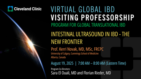 Thumbnail for Virtual Global IBD Visiting Professorship - Aug. 19, 2025