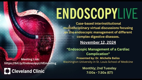 Thumbnail for EndoscopyLIVE - Nov. 12, 2024