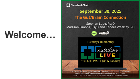 Thumbnail for Nutrition Live - Sept. 30, 2025