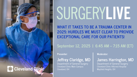 Thumbnail for Surgery Live - Sept. 12, 2025