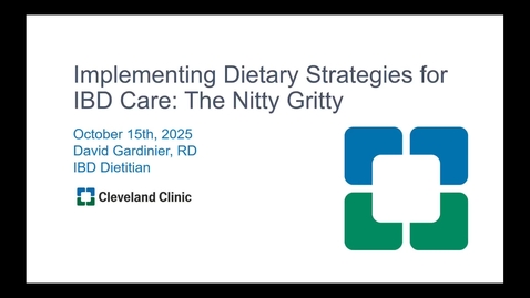 Thumbnail for 11-Milestone APP PharmD IBD Immersion Training - David Gardinier - Oct. 15, 2025