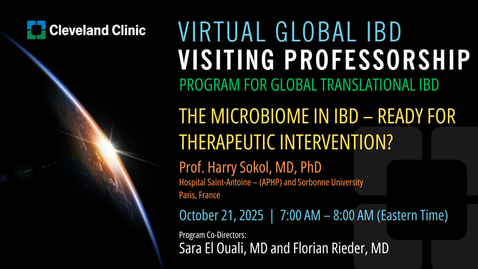 Thumbnail for Virtual Global IBD Visiting Professorship - Oct. 21, 2025
