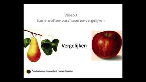 Thumbnail for Literatuur review 3: Vergelijken