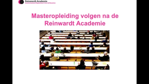 Miniatuur voor Algemene informatie masteropleiding volgen na de Reinwardt Academie