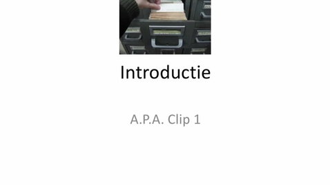 Thumbnail for APA 1: Referenties