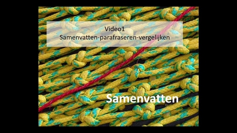 Thumbnail for Literatuur review 1: Samenvatten
