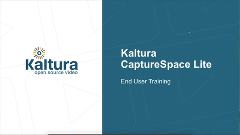 Thumbnail for CaptureSpace Lite  End-User Training Webinar