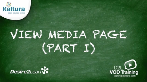 Thumbnail for View Media Page (Part 1) | BrightSpace Tutorial