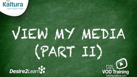 Thumbnail for View Media Page (Part 2) | BrightSpace Tutorial