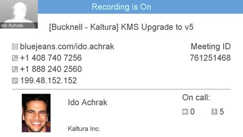 Thumbnail for [Bucknell - Kaltura] KMS Upgrade to v5