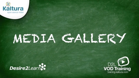 Thumbnail for Media Gallery | BrightSpace Tutorial