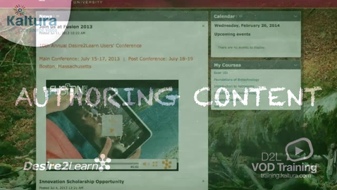 Thumbnail for Authoring Content | BrightSpace Tutorial