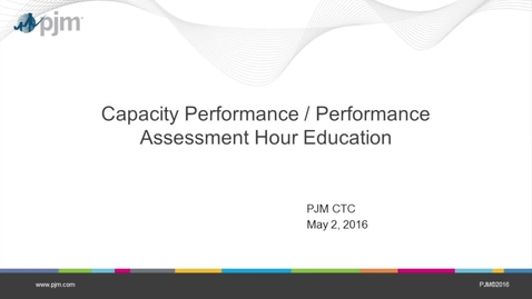 Thumbnail for entry Capacity Performance &amp; Performance Assessment Hour Education
