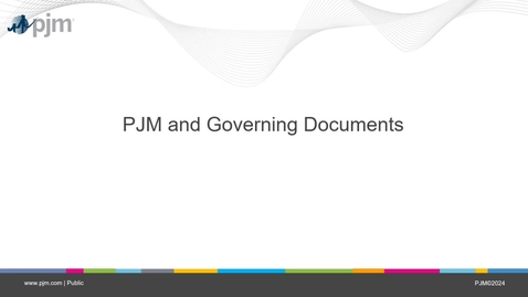 Thumbnail for Stakeholder Process Micro-Learning: Section 205 and 206 Application to PJM Governing Documents