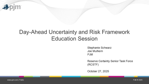 Thumbnail for Day-Ahead Uncertainty and Risk Framework