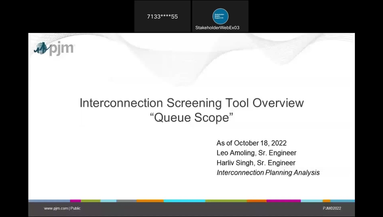 Tech Change Forum Interconnection Screening Tool Overview