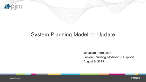 Thumbnail for entry System Planning Modeling Update