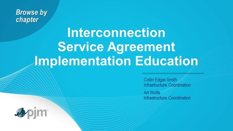 Thumbnail for entry Planning Committee Special Session: Interconnection Service Agreement (ISA) Education