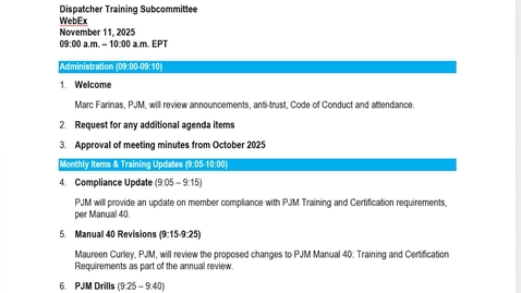 Thumbnail for Dispatcher Training Subcommittee
