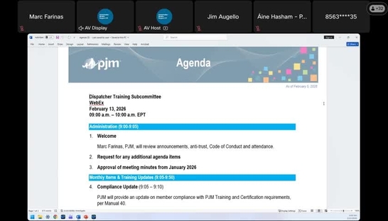 Dispatcher Training Subcommittee