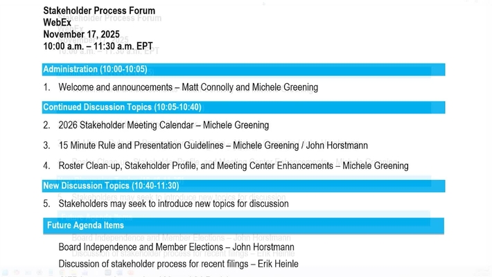 Stakeholder Process Forum