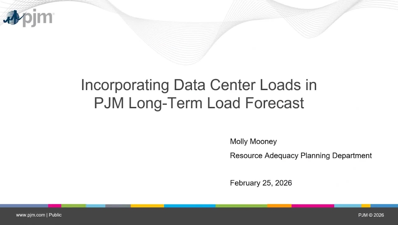 Incorporating Data Center Loads in PJM Long-Term Load Forecast