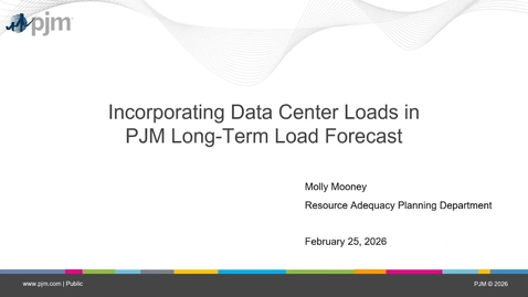 Thumbnail for Incorporating Data Center Loads in PJM Long-Term Load Forecast