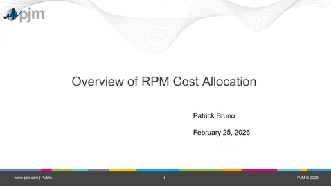 Thumbnail for Overview of RPM Cost Allocation