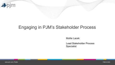 Thumbnail for Stakeholder Process Micro-Learning: Engaging in PJM’s Stakeholder Process
