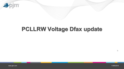 Thumbnail for entry Post Contingency Local Load Relief Warning (PCLLRW) Voltage Dfax Update