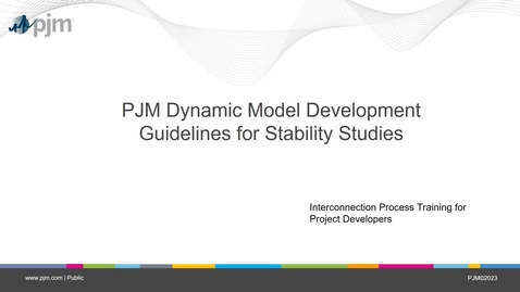 Thumbnail for Interconnection Process: Stability Modeling Guidelines