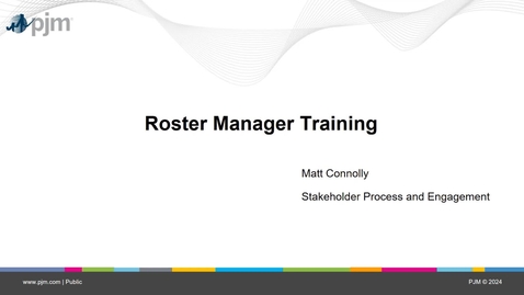 Thumbnail for Roster Manager Training