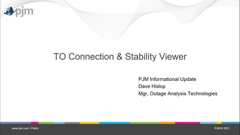 Thumbnail for entry TO Connection and Stability Viewer Training Video
