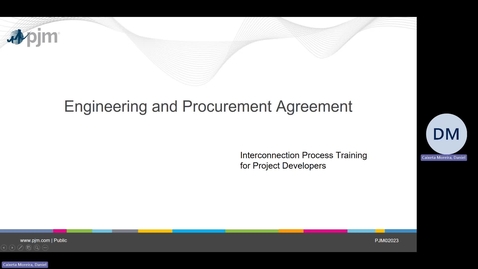 Thumbnail for entry Interconnection Process: Engineering and Procurement Agreement (EPA)