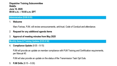 Thumbnail for Dispatcher Training Subcommittee 