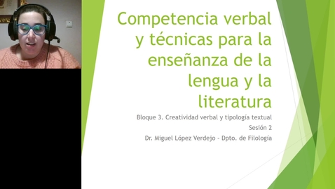 Miniatura para Competencia verbal. Primaria. Clase teórica Bloque 3.2 19 de marzo 