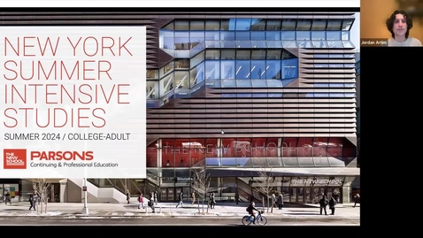 Thumbnail for ONLINE | Parsons Summer Intensive Studies 2024 | College &amp; Adult Webinar