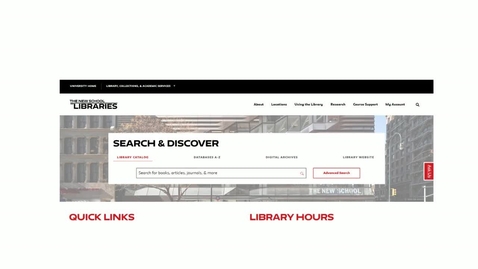 Thumbnail for Tour of the Library Website (FY26)