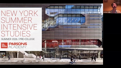 Thumbnail for ONLINE | Parsons Summer Intensive Studies 2026 | Pre-College Webinar