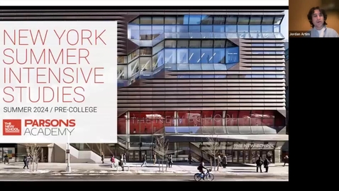 Thumbnail for ONLINE | Parsons Summer Intensive Studies 2024 | Pre-College Webinar